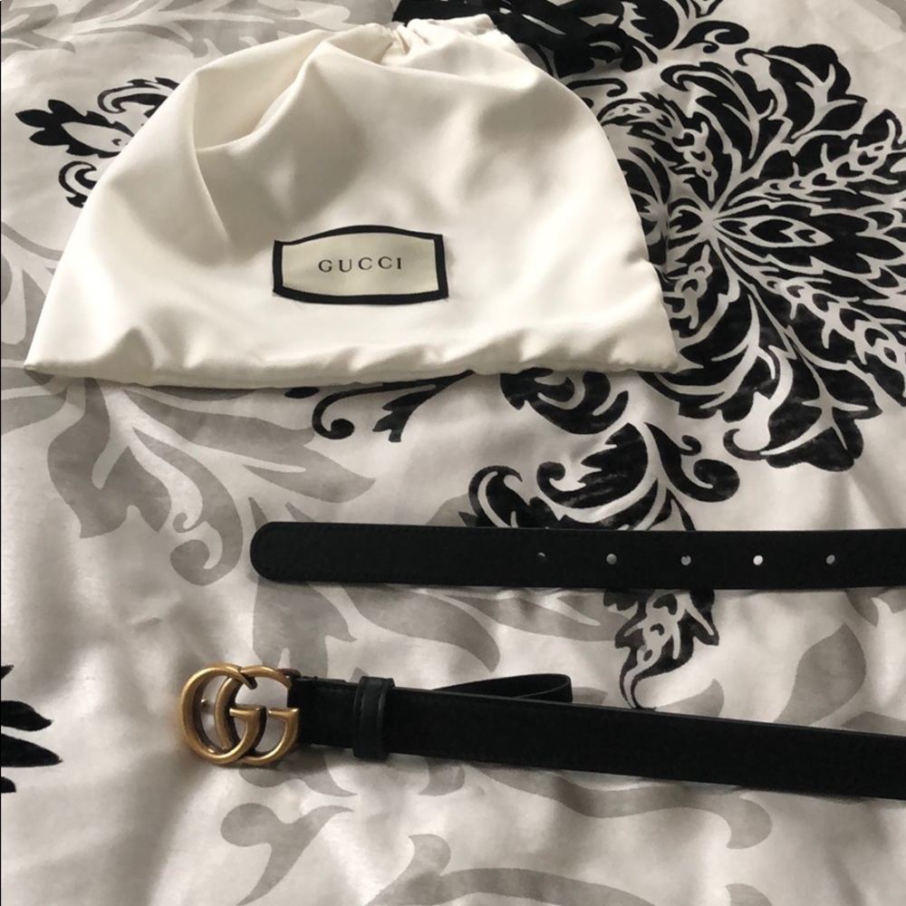 Gucci marmont skinny belt